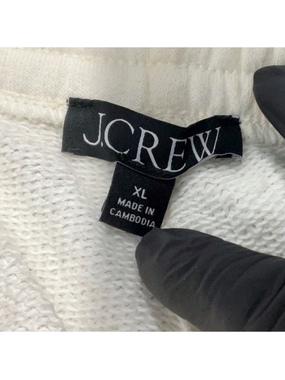 J.Crew XL White Cream Pull On Cotton Shorts NWT Casual Summer Lounge - Picture 3 of 4